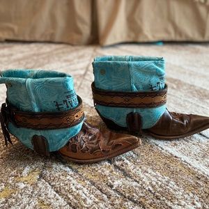 Vintage up cycled corral boots, super cute